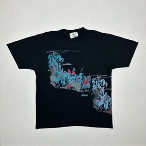 Vintage 90s AOP Art Black tee